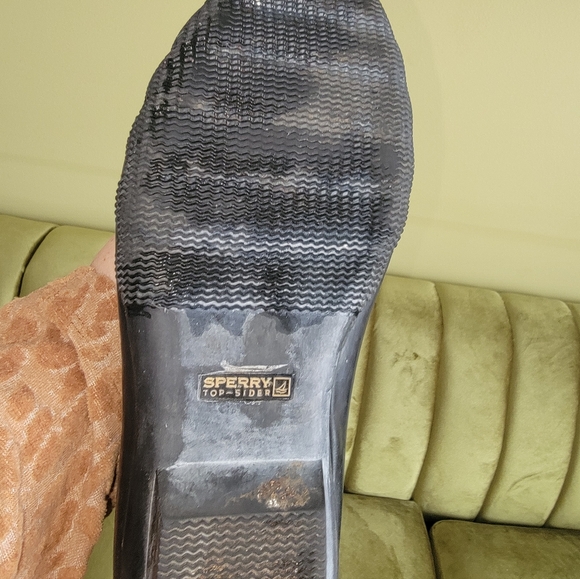 Misses Sz 9M Albatross Black Quilted Lace Up Buckles Sperry Top-sider Boots - Picture 6 of 10